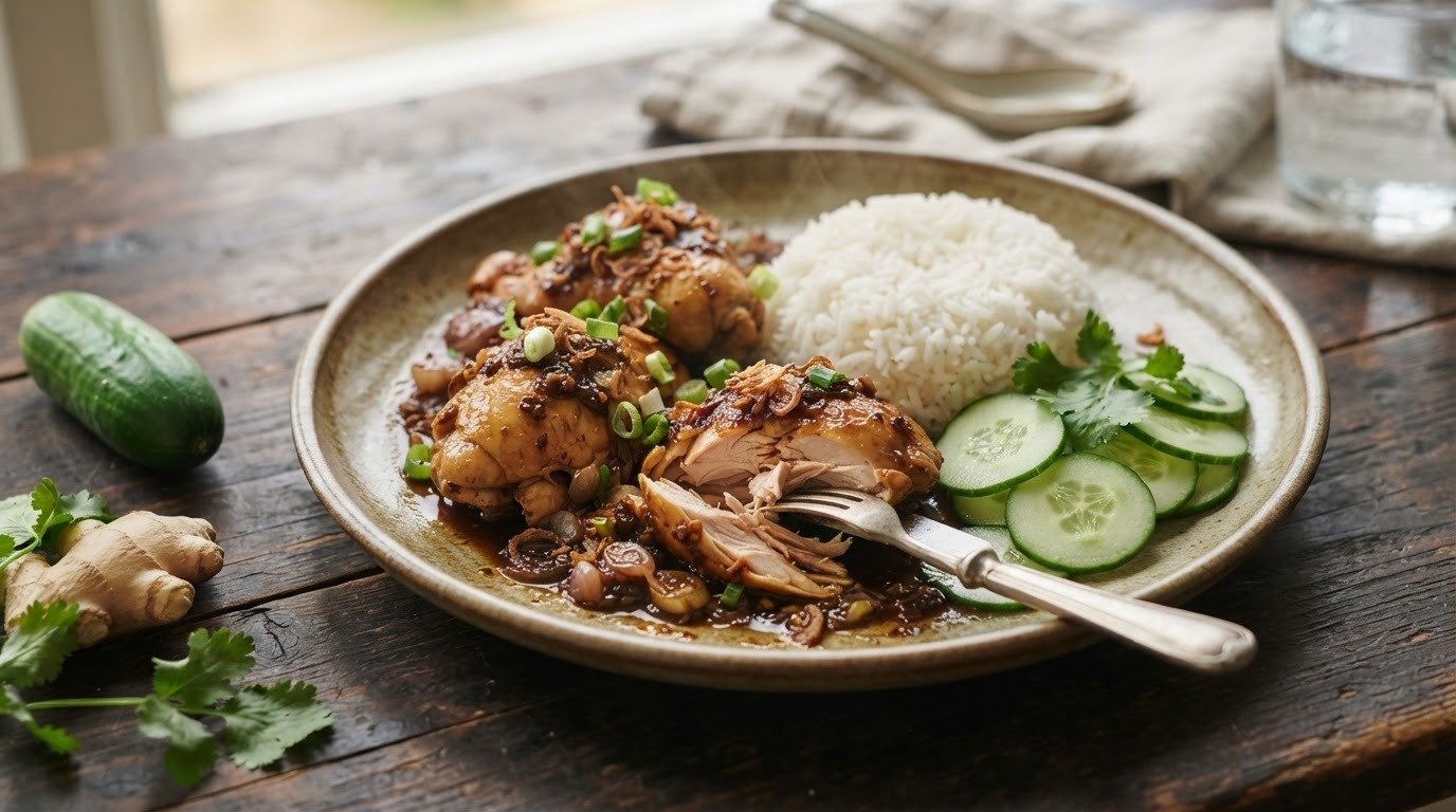 Indische kip met Rijst
