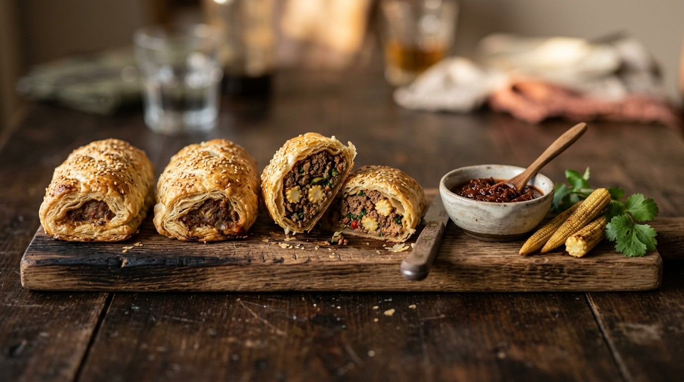 Indische Saucijzenbroodjes recept Indische Saucijzenbroodjes recept