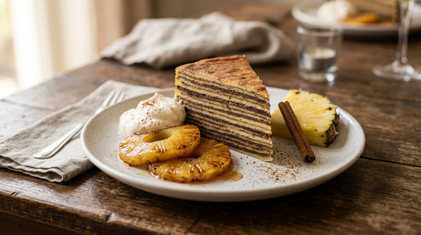 Indische Spekkoek met Ananas en Room