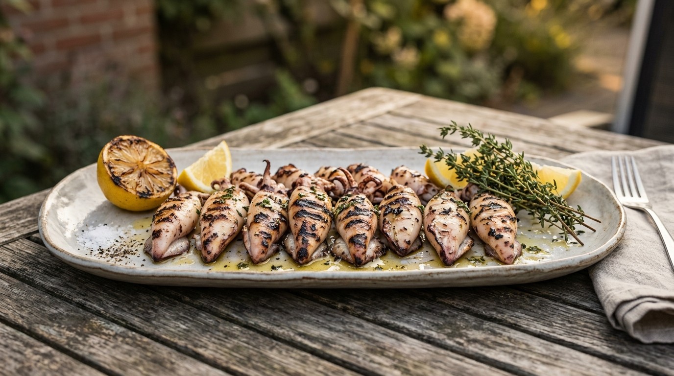 Inktvis van de BBQ