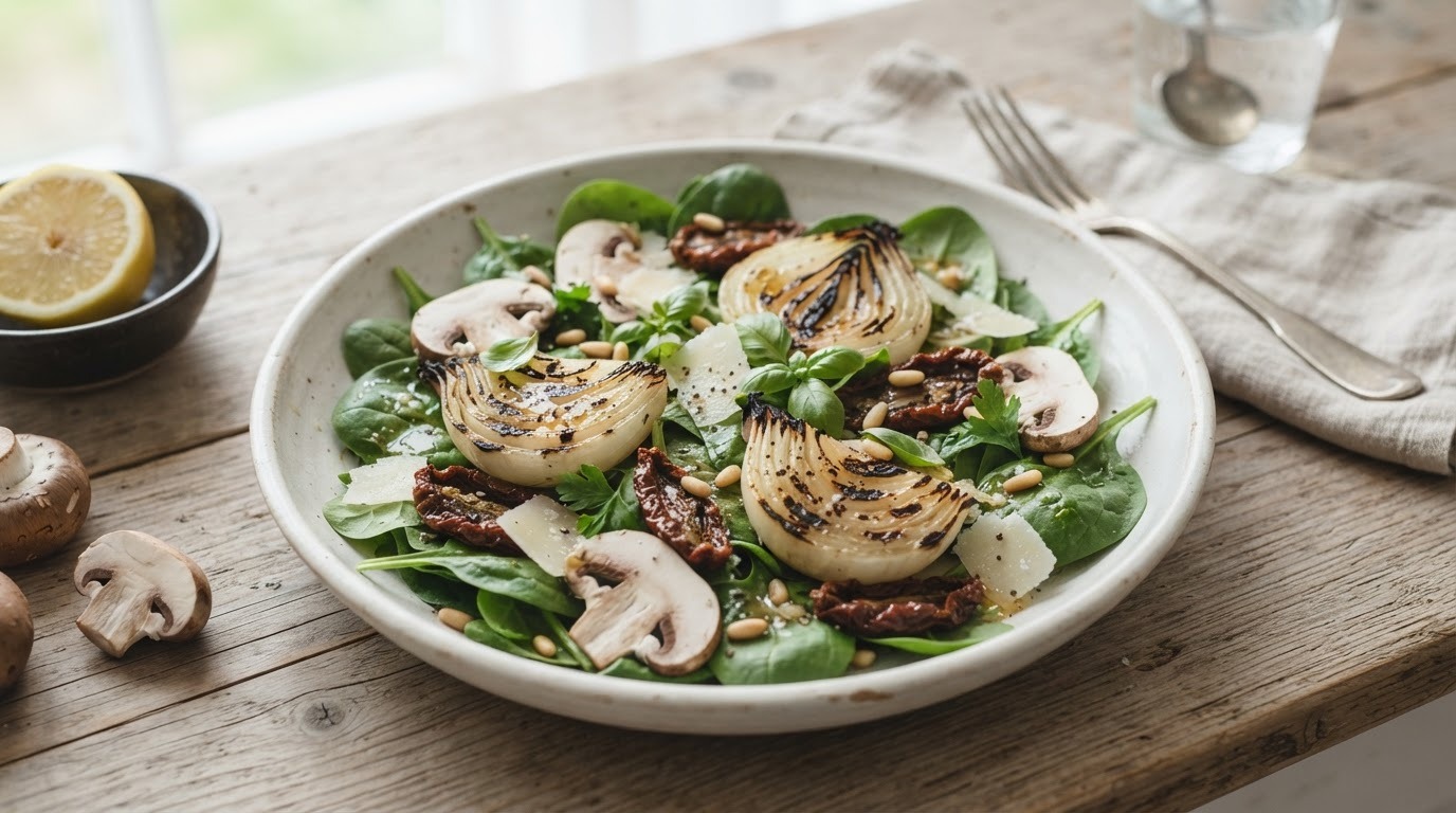 Italiaanse Salade met Gegrilde Zoete ui