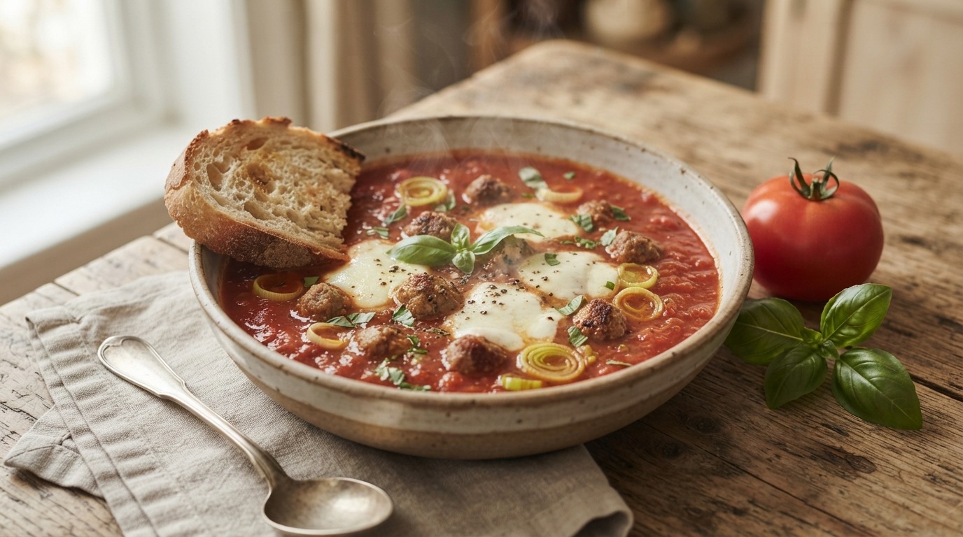 Italiaanse Tomatensoep met Gehakt