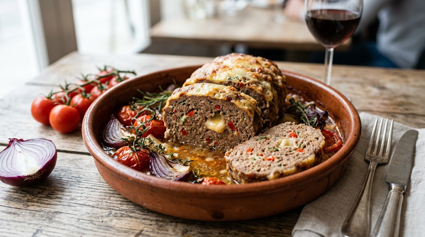 Italian Meatloaf met Kaas en Oregano (polpetone) recept Italian Meatloaf met Kaas en Oregano (polpetone) recept
