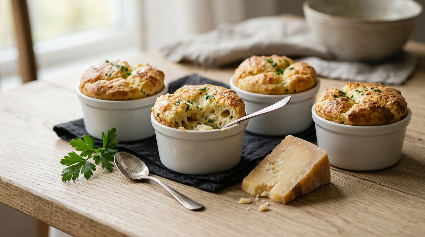 Kaas-aardappelsouffleetjes
