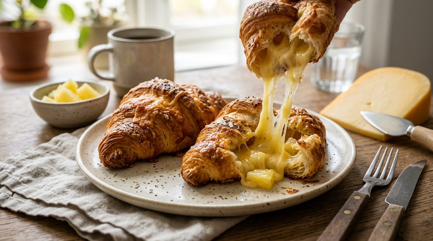 Kaas en Ananas Croissants