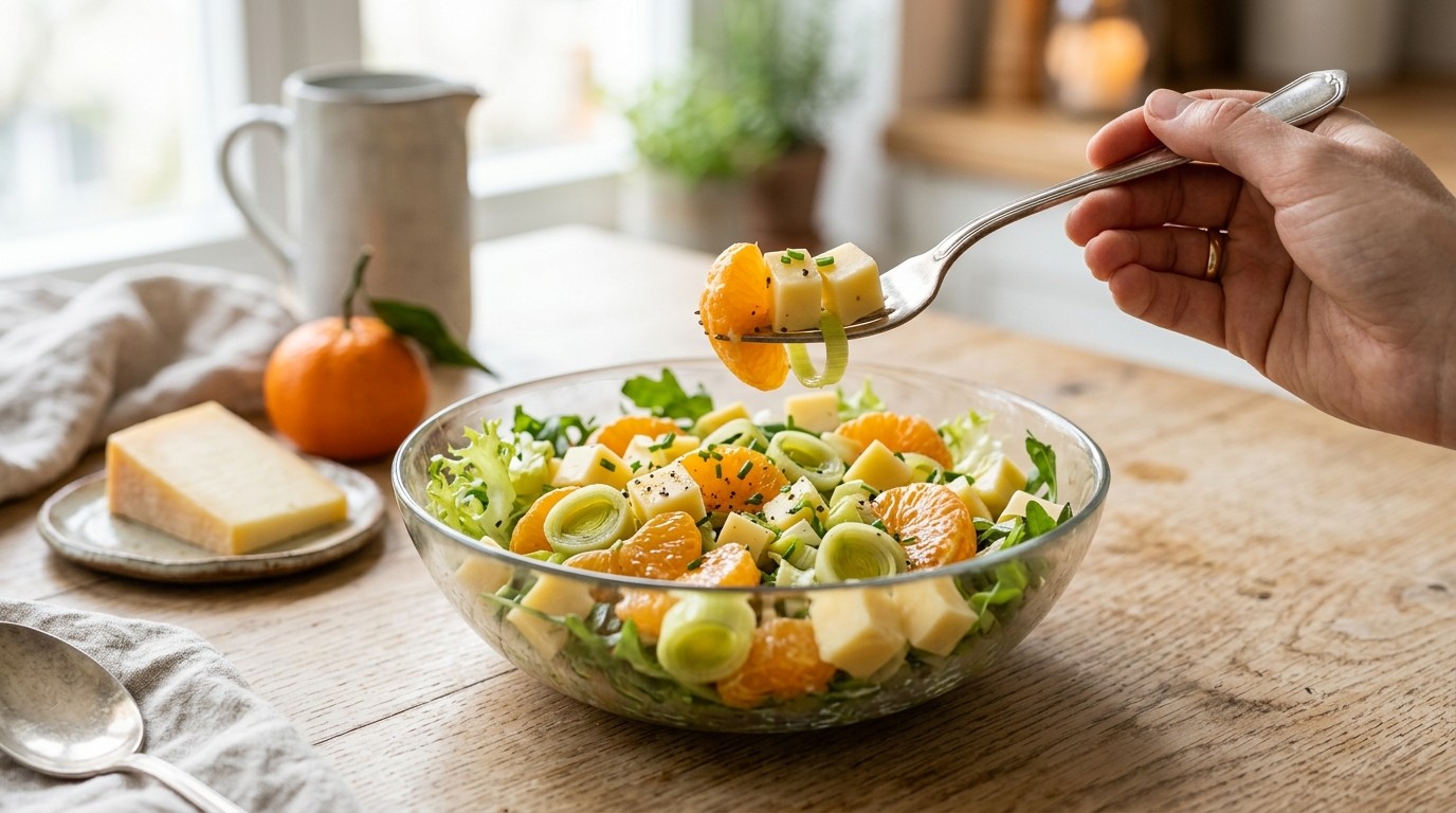 Kaas- Mandarijnensalade