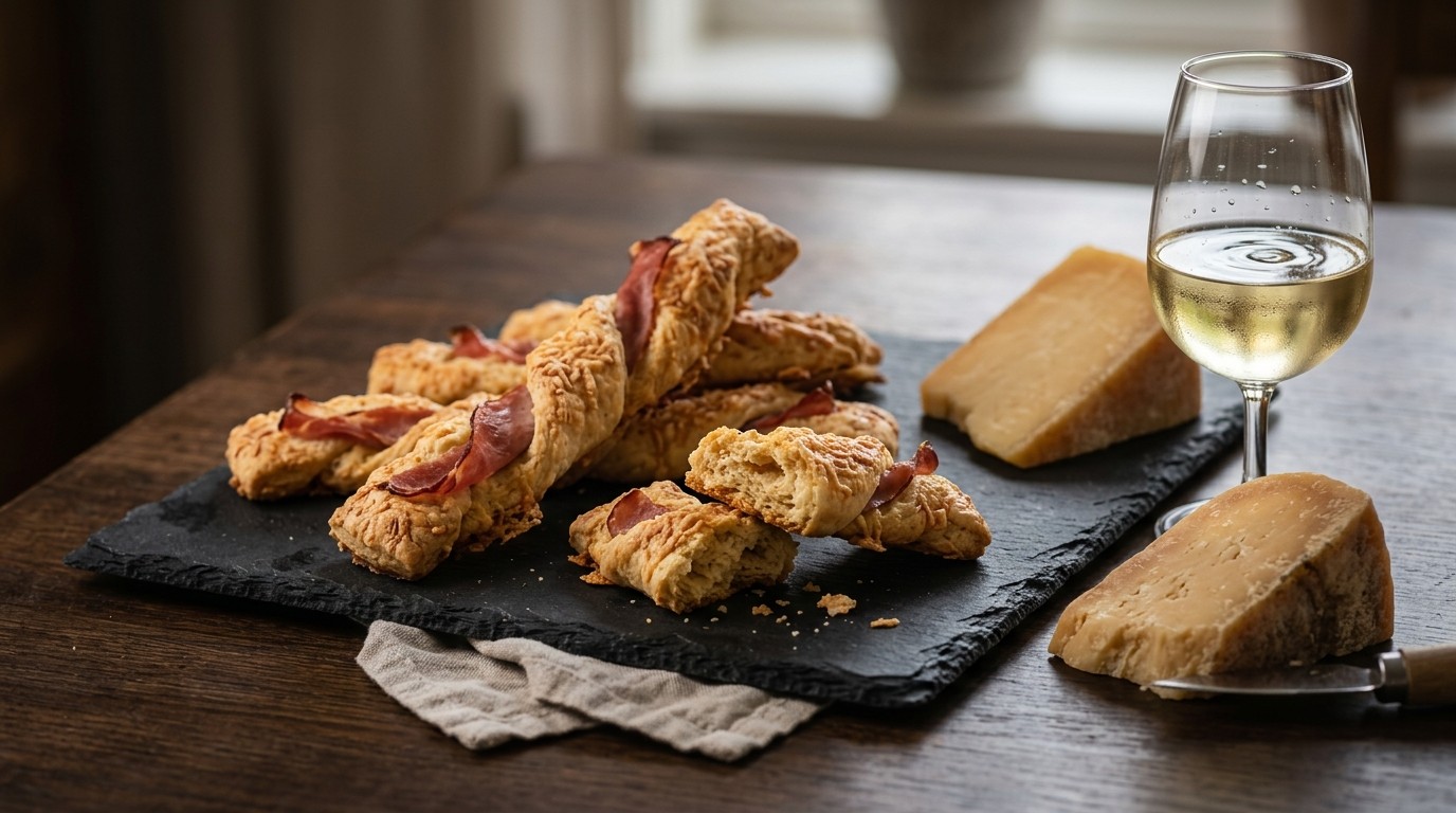 Kaaskoekjes met ham