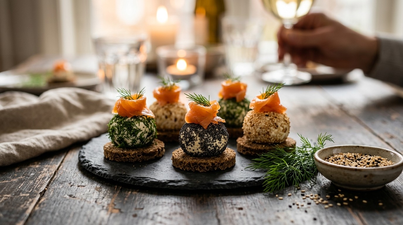 Kaaspralines met Zalm