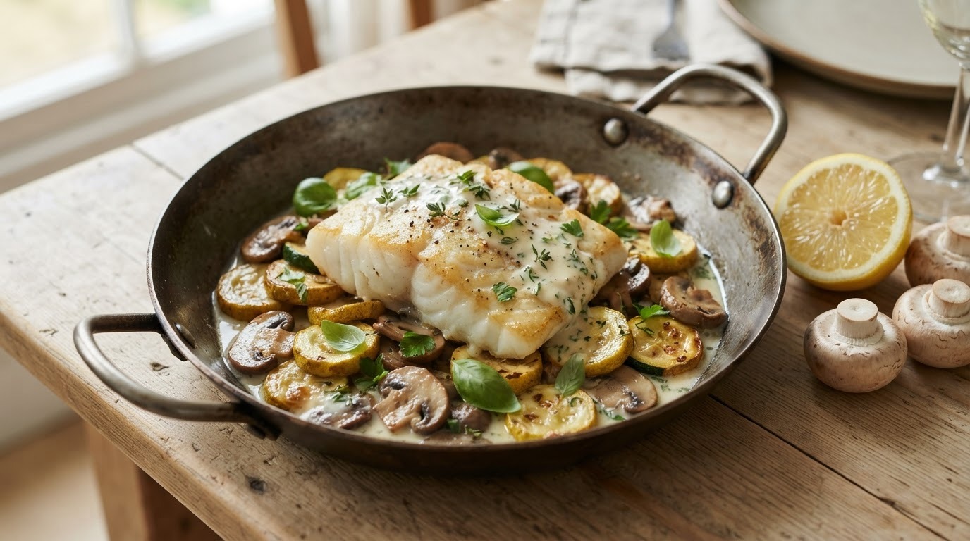 Kabeljauw met Courgette