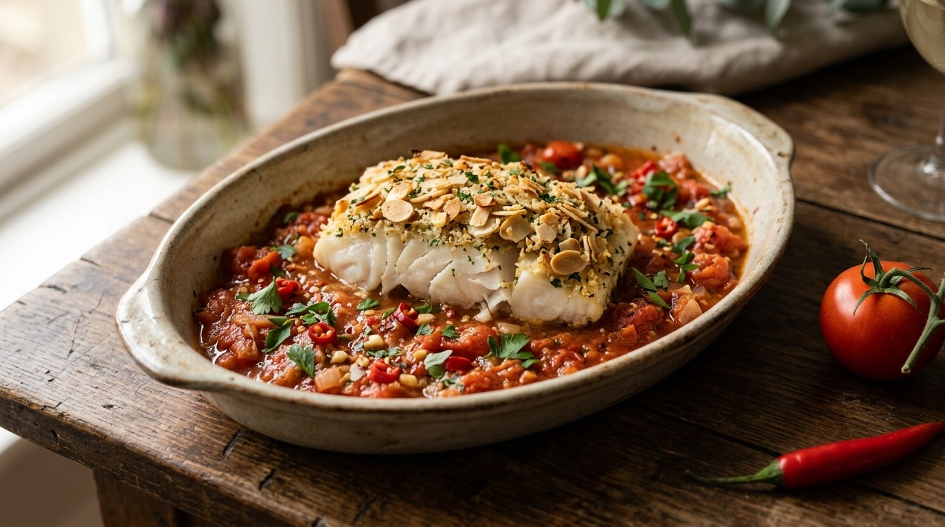 Kabeljauwfilet met Amandelen recept Kabeljauwfilet met Amandelen recept
