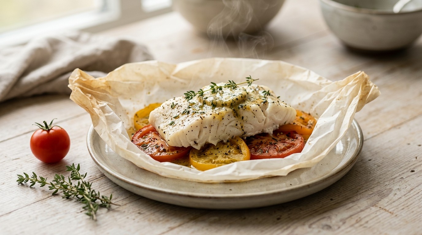 Kabeljauwpakketjes met Kruidenboter