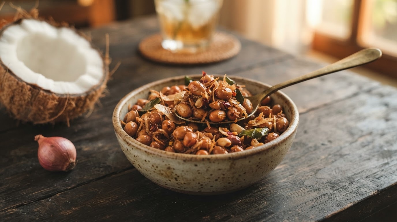 Kacang Kokos (gebakken Pinda’s, Kokos en Kruiden)