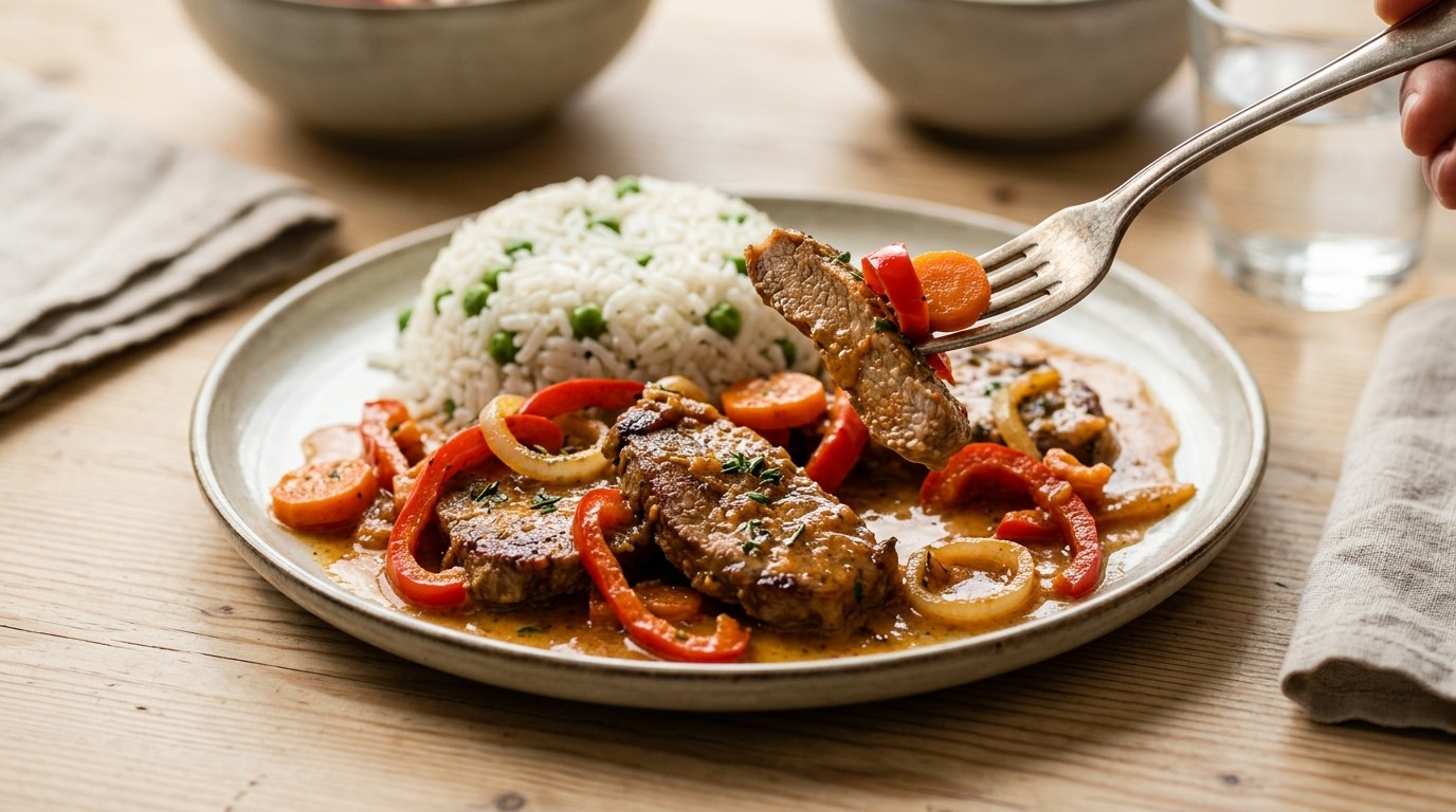 Kalfslapjes met Paprika