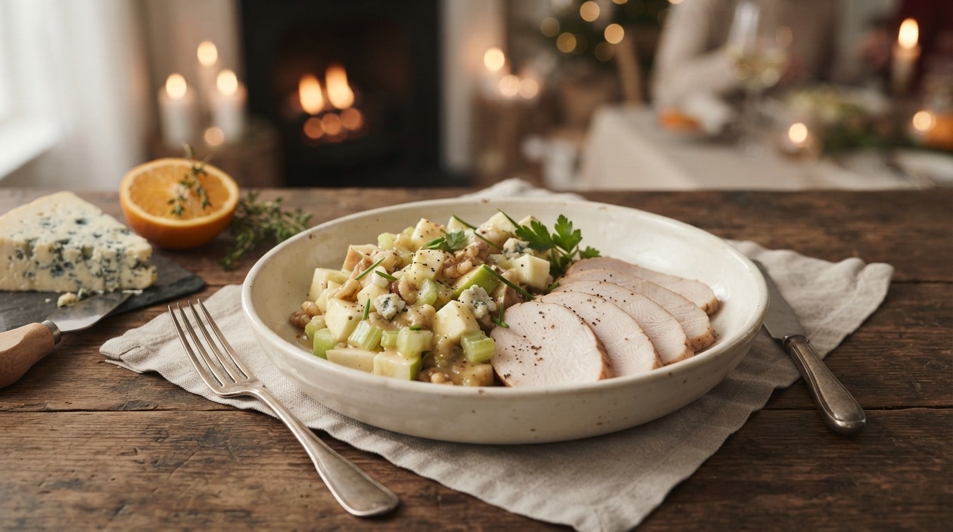 Kalkoenfilet met Appel-bleekselderijsalade recept Kalkoenfilet met Appel-bleekselderijsalade recept