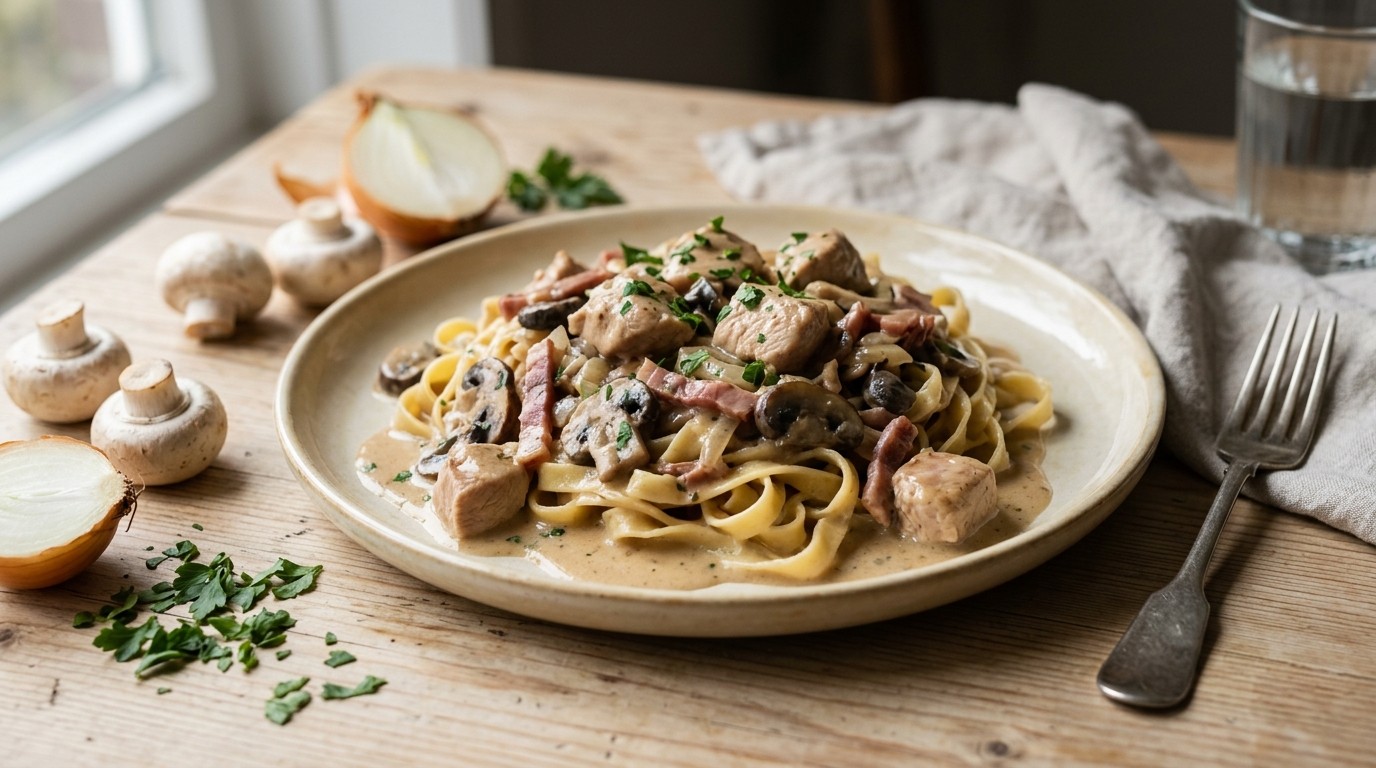 Kalkoenragout met Pasta