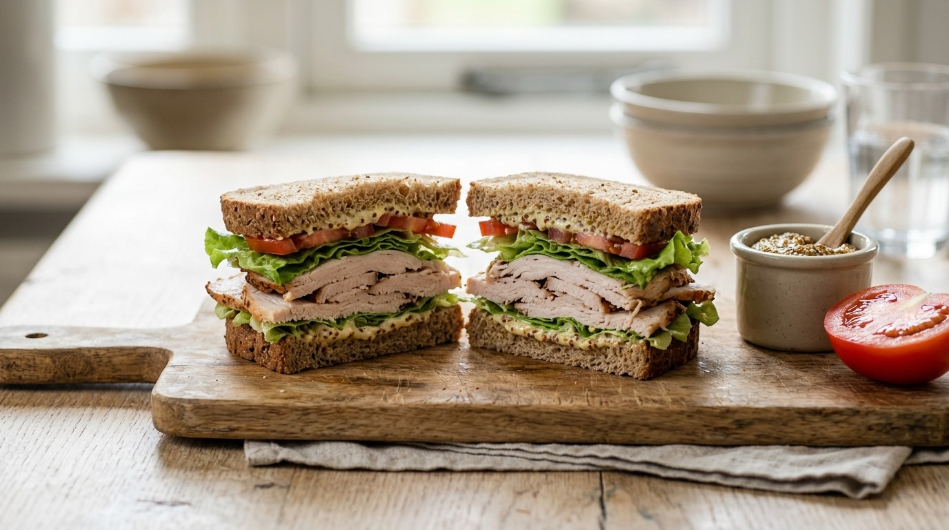 Kalkoensandwich met Mosterdmayonaise recept Kalkoensandwich met Mosterdmayonaise recept