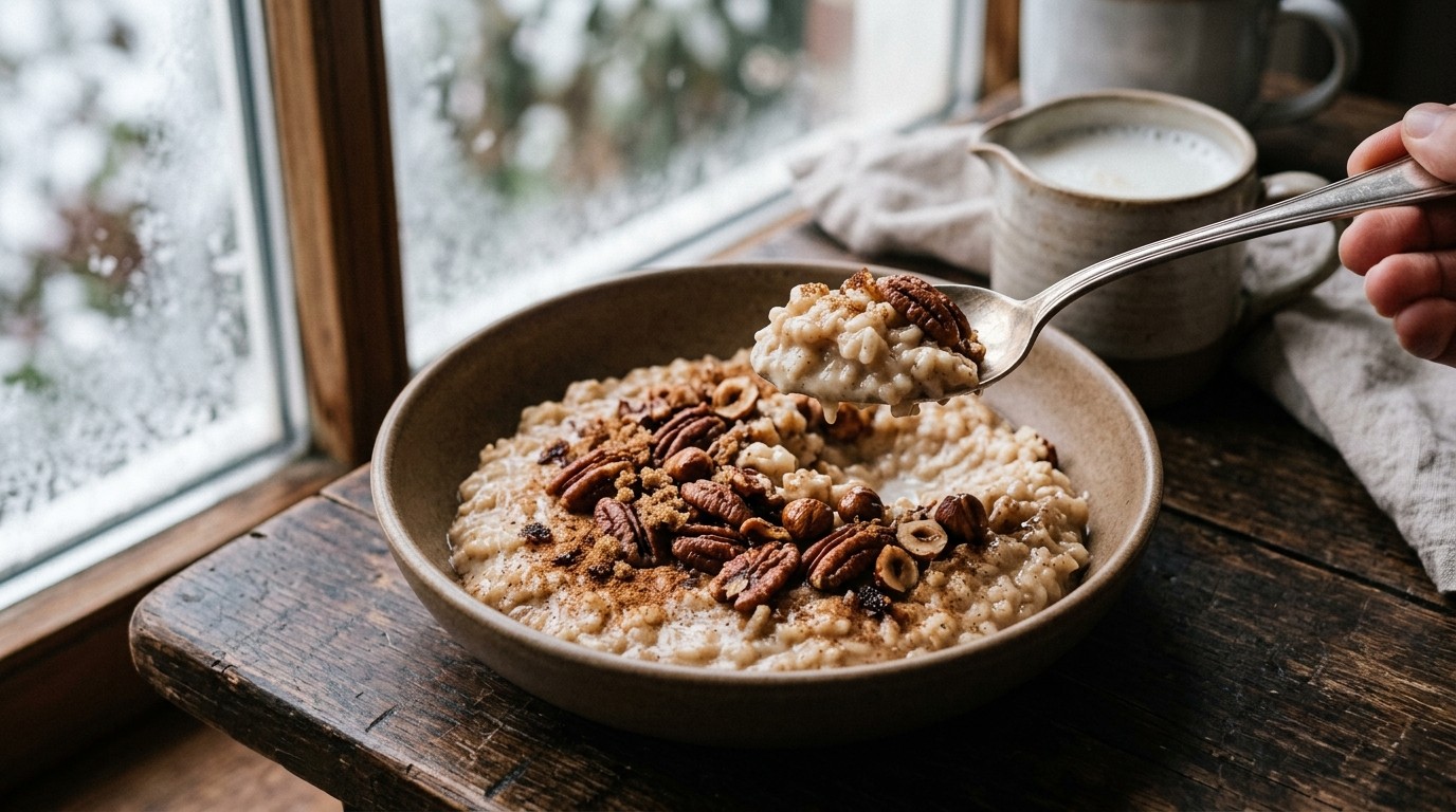 Kaneelrisotto met Nootjes