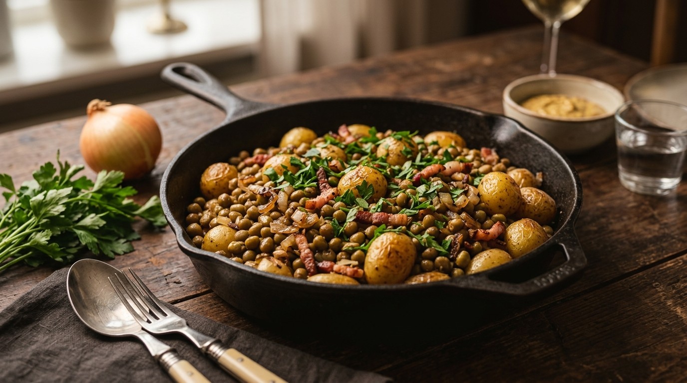 Kapucijnerschotel met Knoflook en Spek