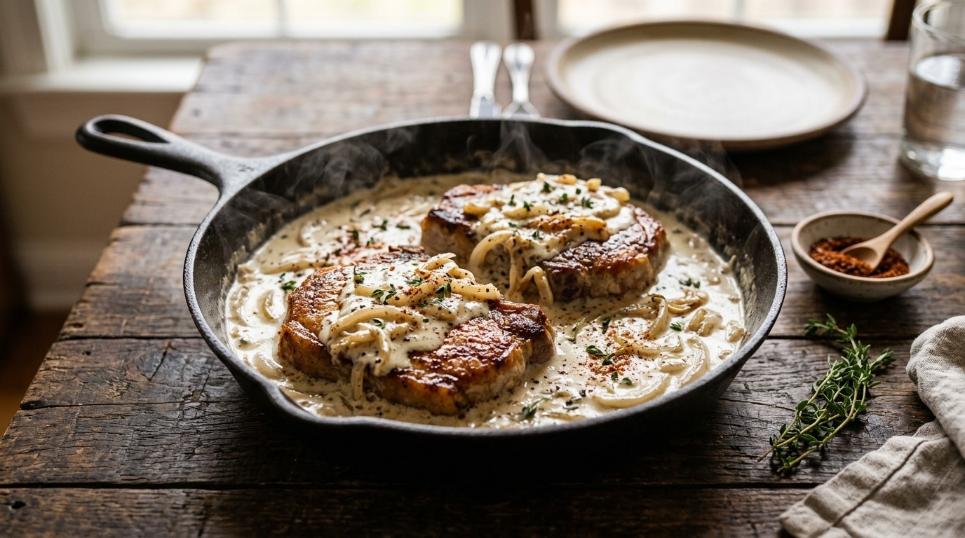 Karbonades in Uienroomsaus