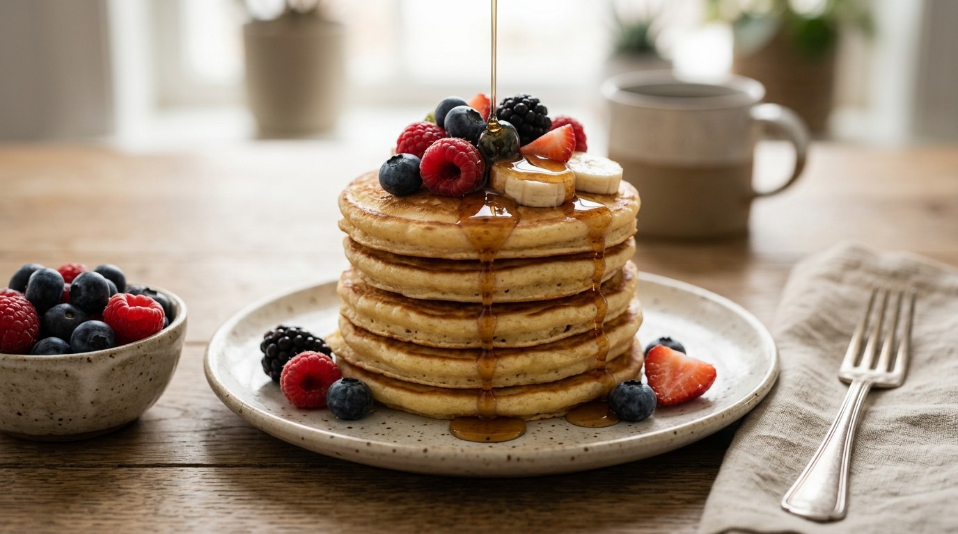 Karnemelkpannenkoekjes met Vruchten recept Karnemelkpannenkoekjes met Vruchten recept