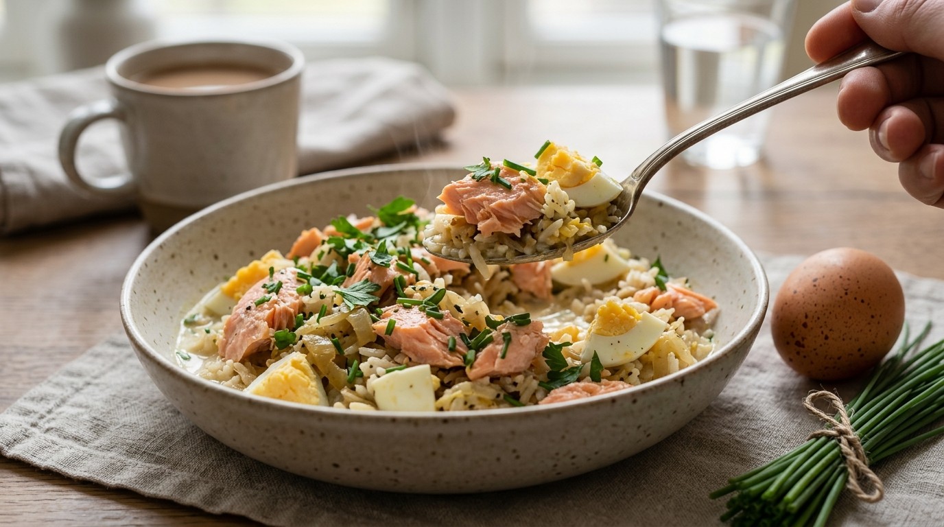 Kedgeree met Zalm recept Kedgeree met Zalm recept
