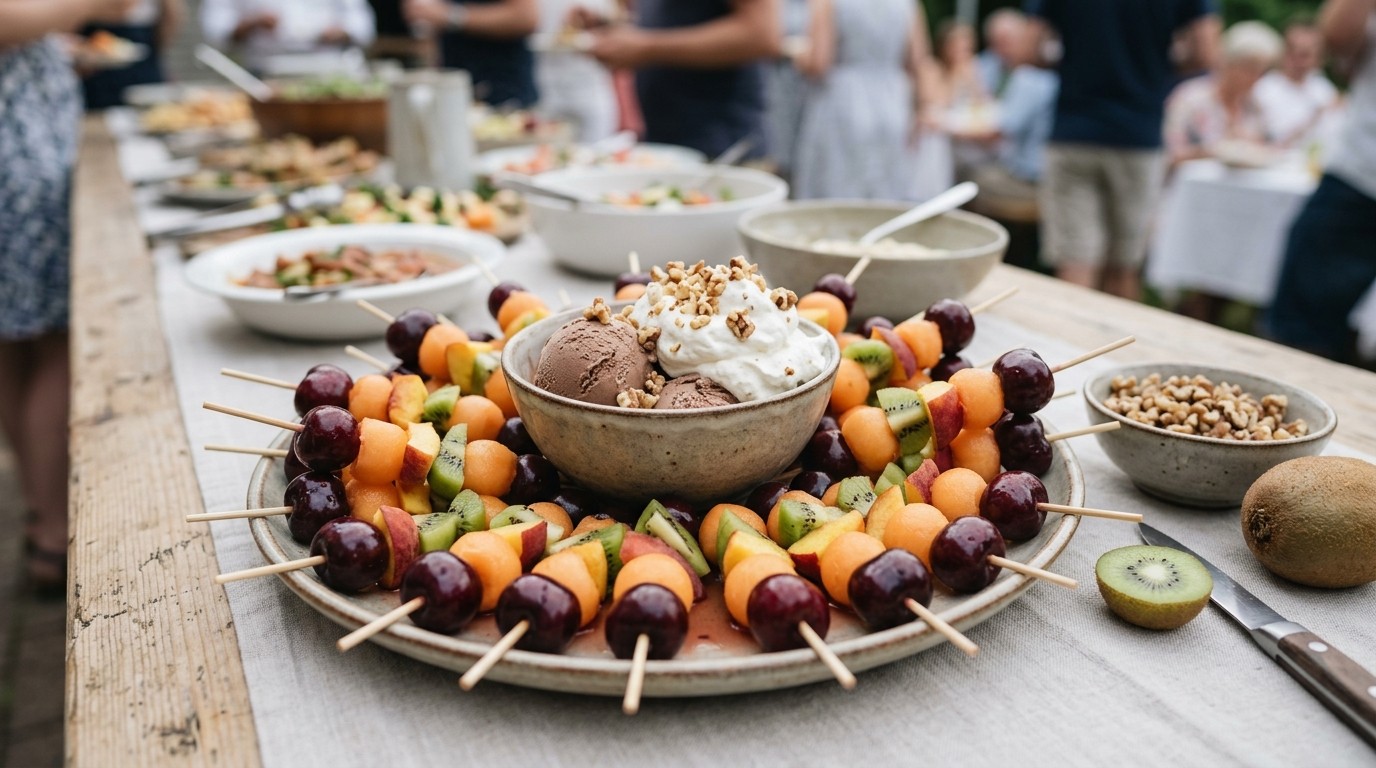 Kers-meloenspiesjes Voor Buffet