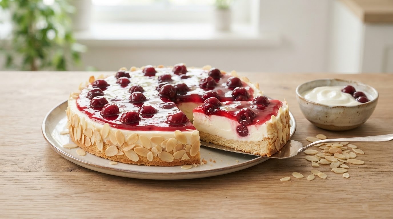Kersen-yoghurttaart