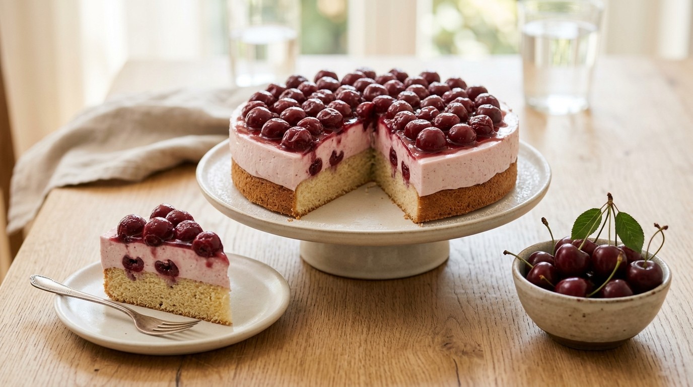 Kersen-yoghurttaart recept Kersen-yoghurttaart recept