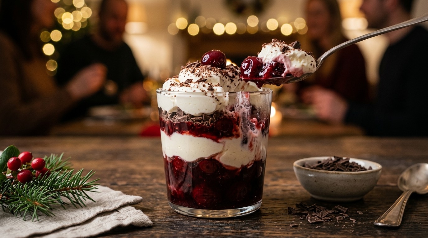 Kersenchocoladedessert
