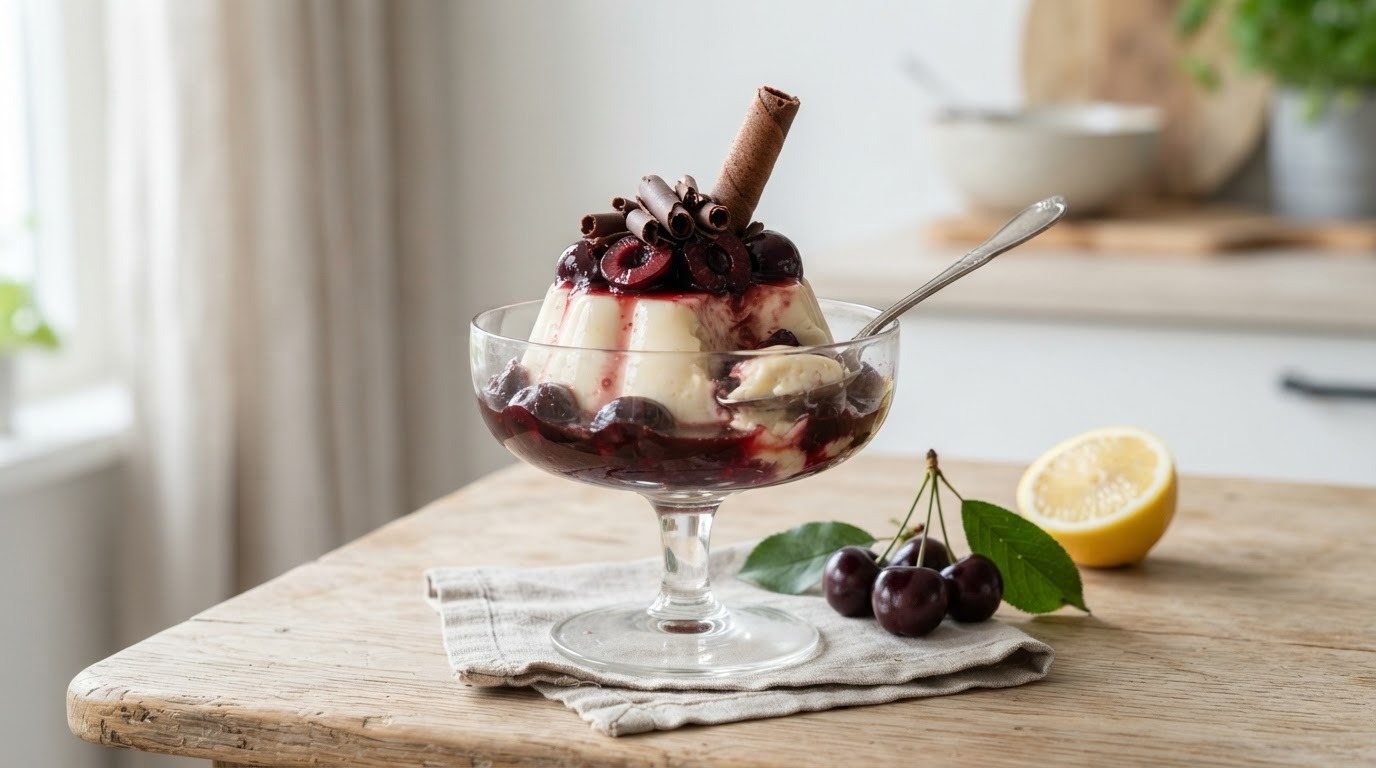 Kersencompote met Pudding
