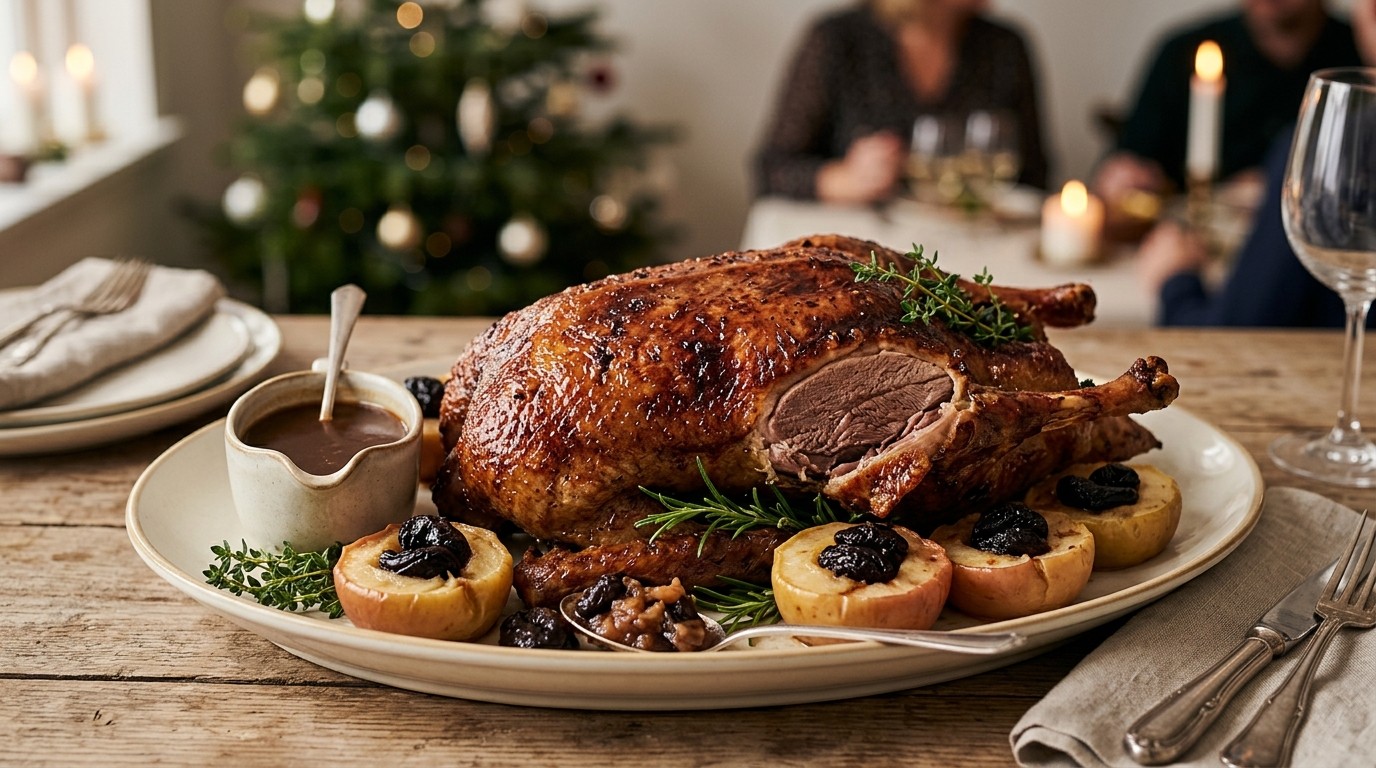 Kerst Eend (And med Æbler og Svesker)