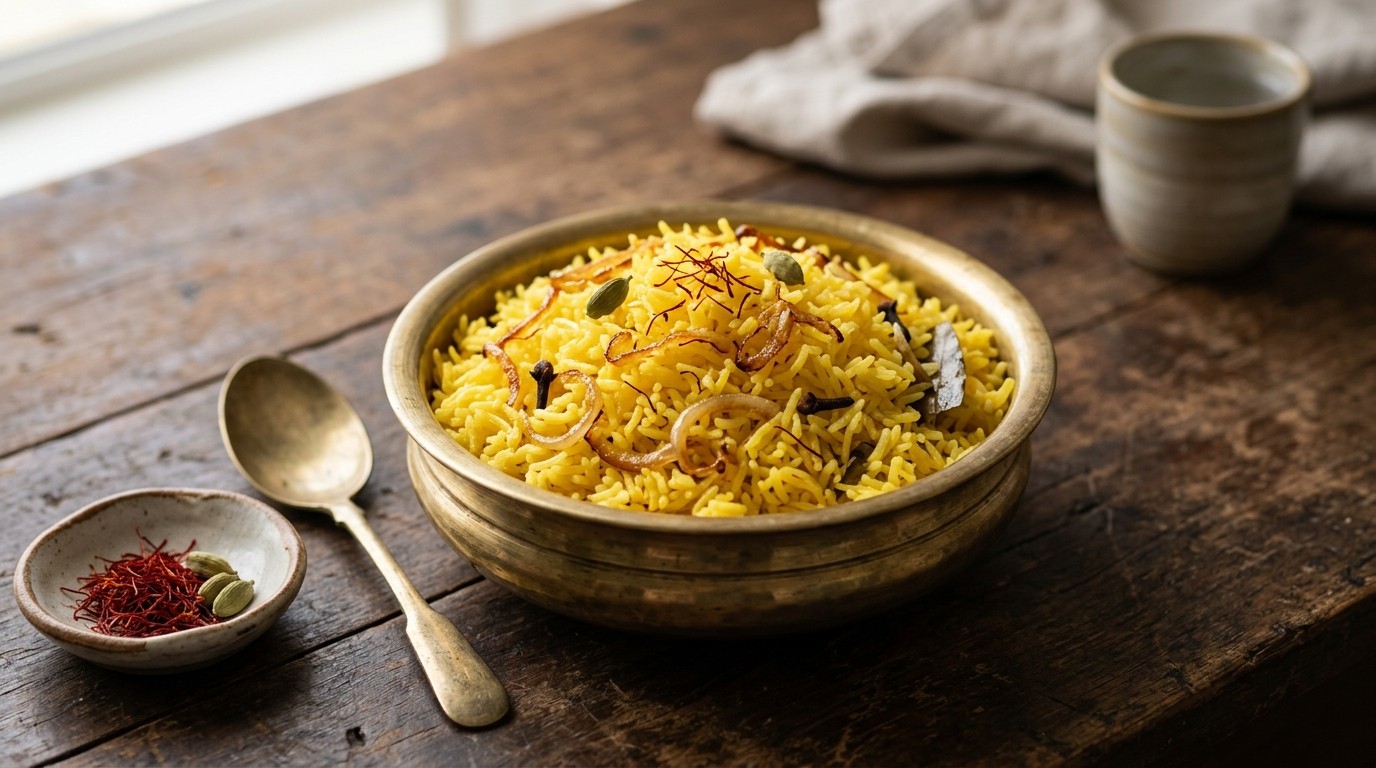Kesari Chawal (Saffraanrijst) recept Kesari Chawal (Saffraanrijst) recept