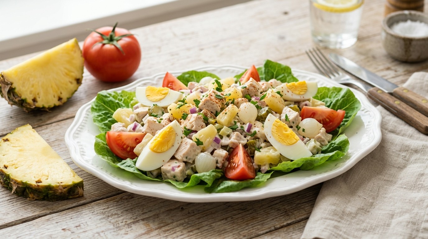 Kip-ananassalade recept Kip-ananassalade recept