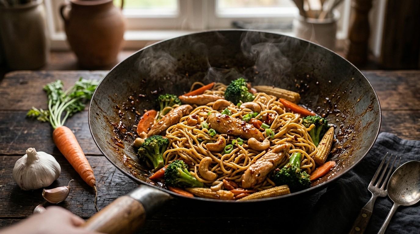 Kip-cashew met Broccoli