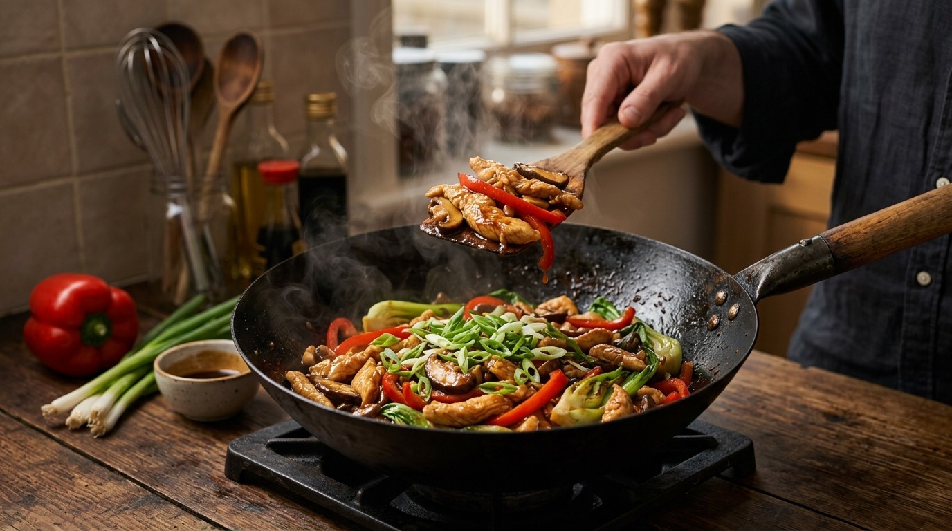 Kip in Wok met Hoi-Sin