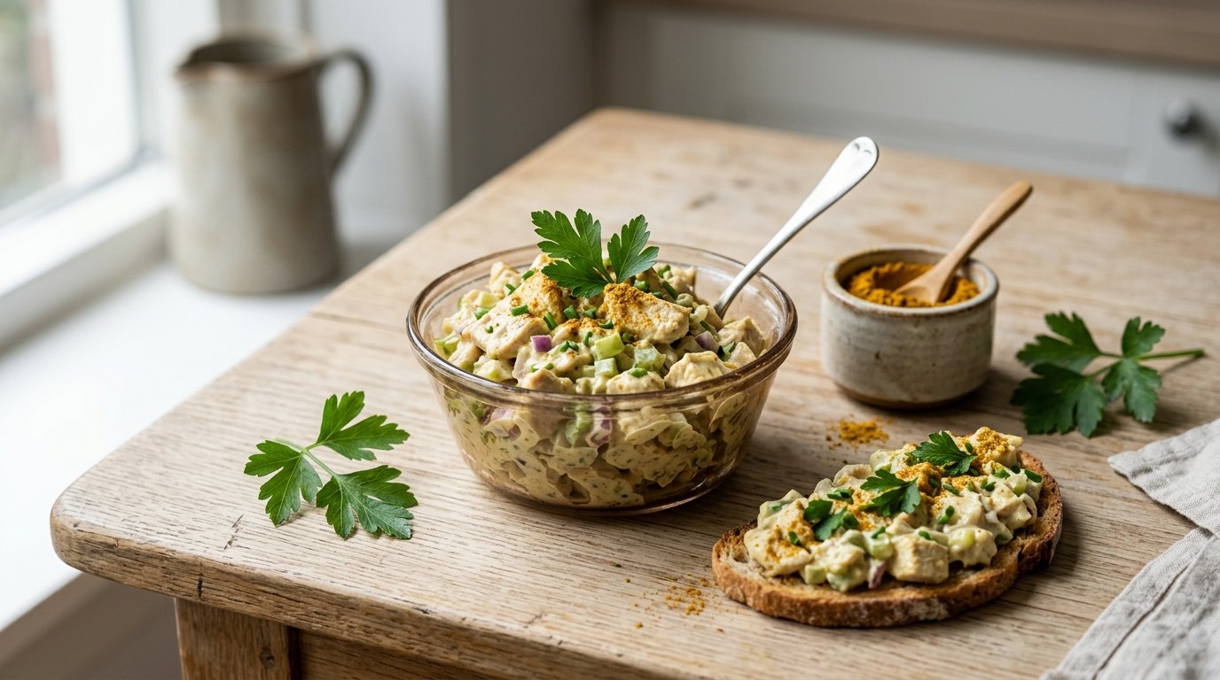 Kip-kerrie Salade