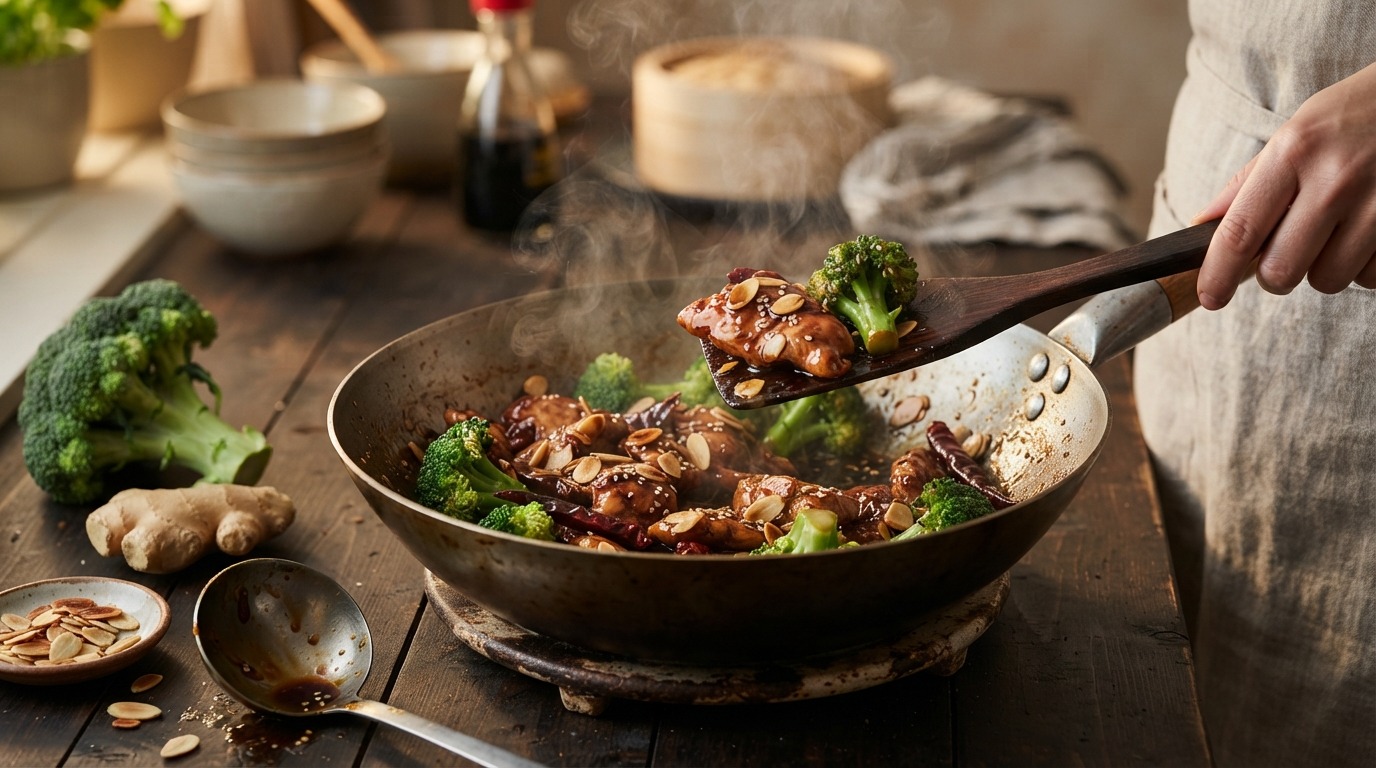 Kip met Amandelen en Broccoli