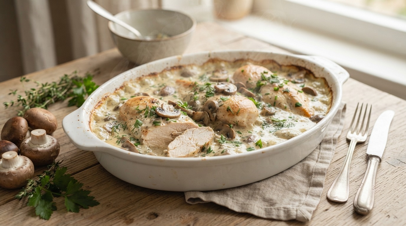 Kip met Boursin en Champignons recept Kip met Boursin en Champignons recept