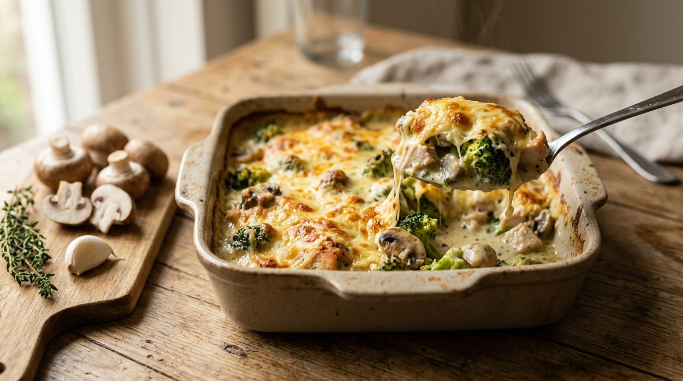 Kip met Broccoli, Gegratineerd