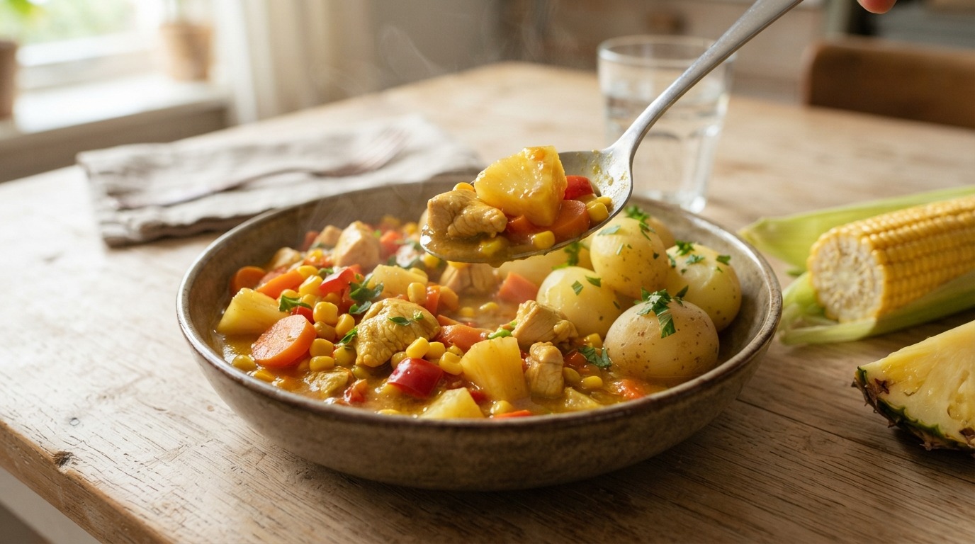 Kip met Groente en Ananas recept Kip met Groente en Ananas recept