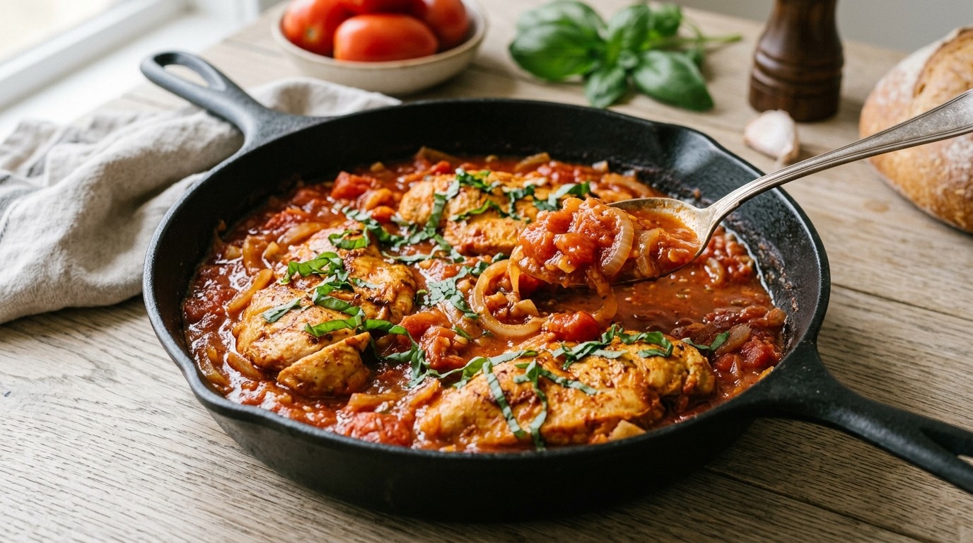 Kip met Italiaanse Tomatensaus