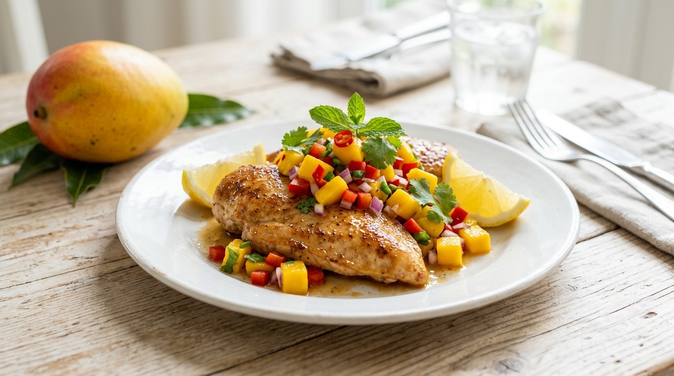 Kip met Mango Salsa