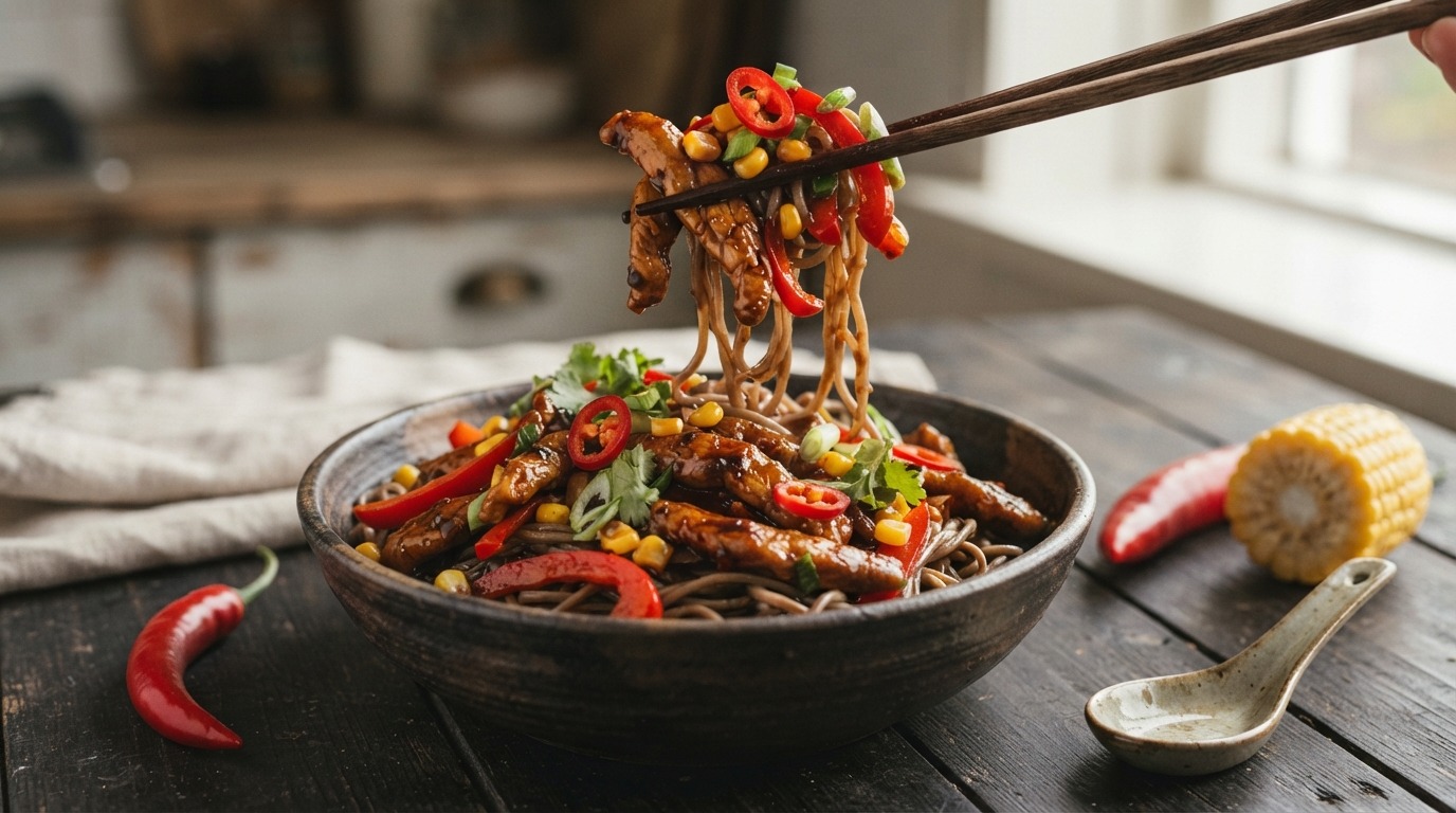 Kip met Paprika en Chilipeper