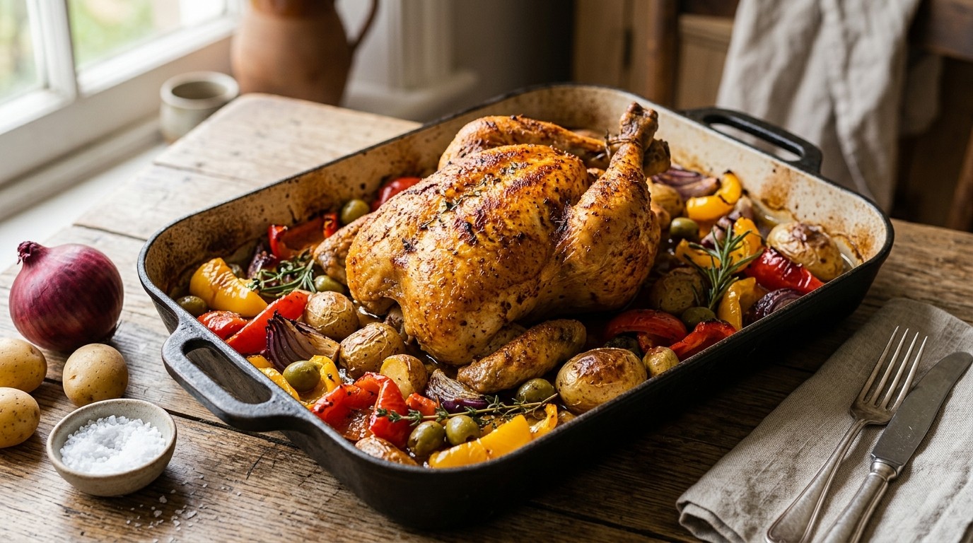 Kip met Paprika uit de Oven recept Kip met Paprika uit de Oven recept