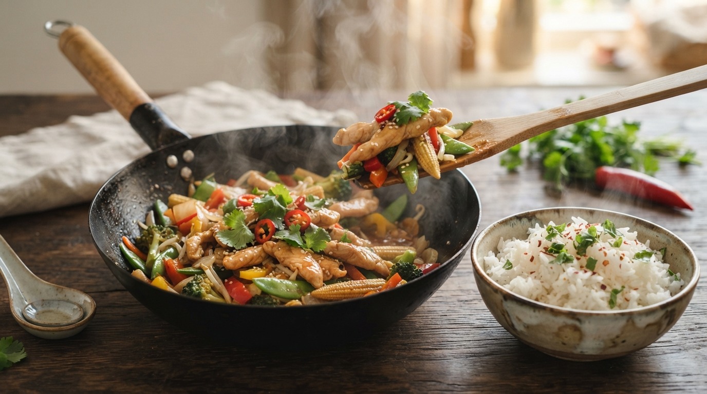 Kip met Wokgroente en Rijst recept Kip met Wokgroente en Rijst recept