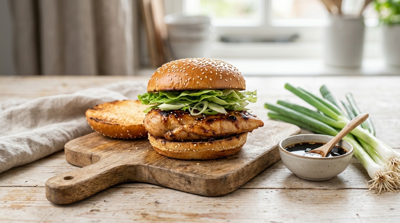 Kipburger op Sesambroodje