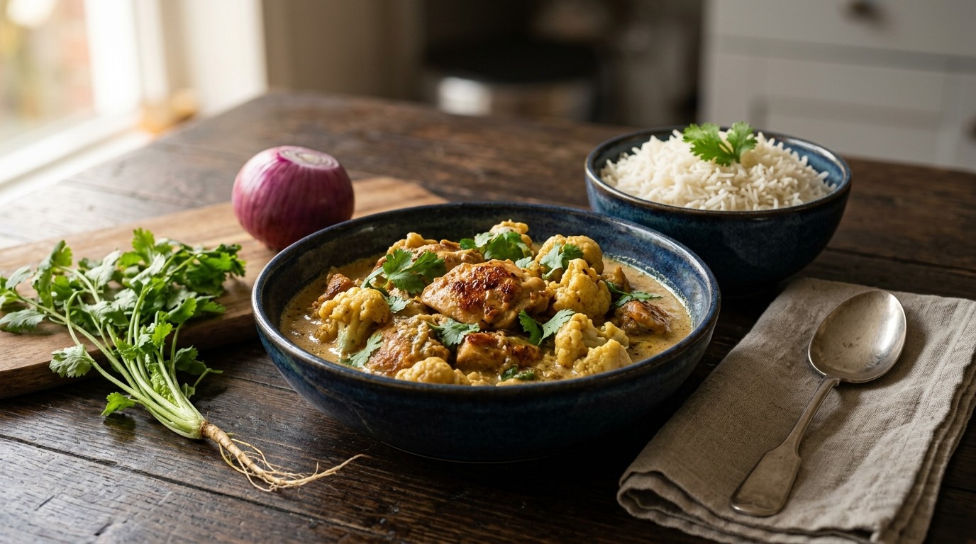 Kipcurry met Bloemkool recept Kipcurry met Bloemkool recept