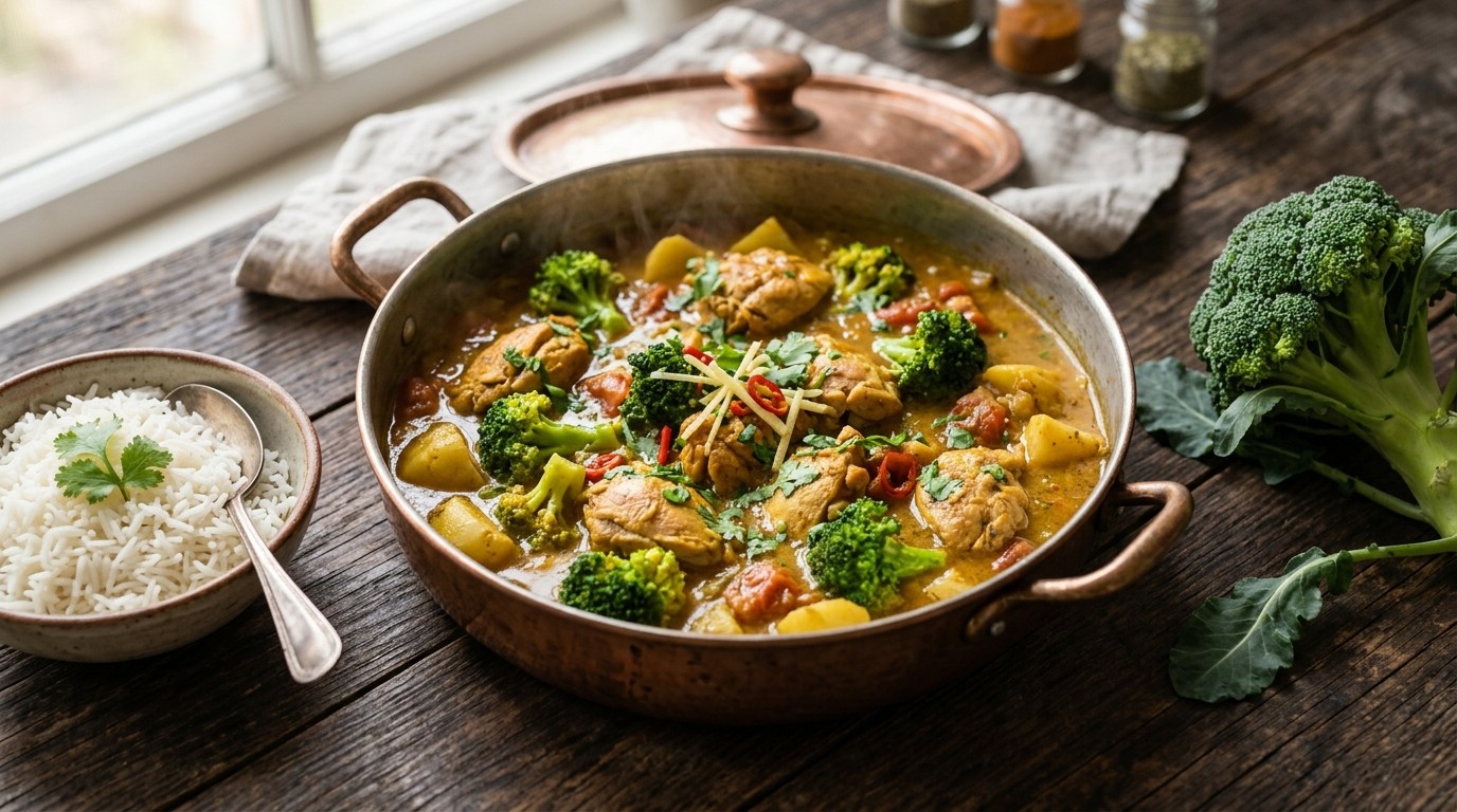 Kipcurry met Broccoli