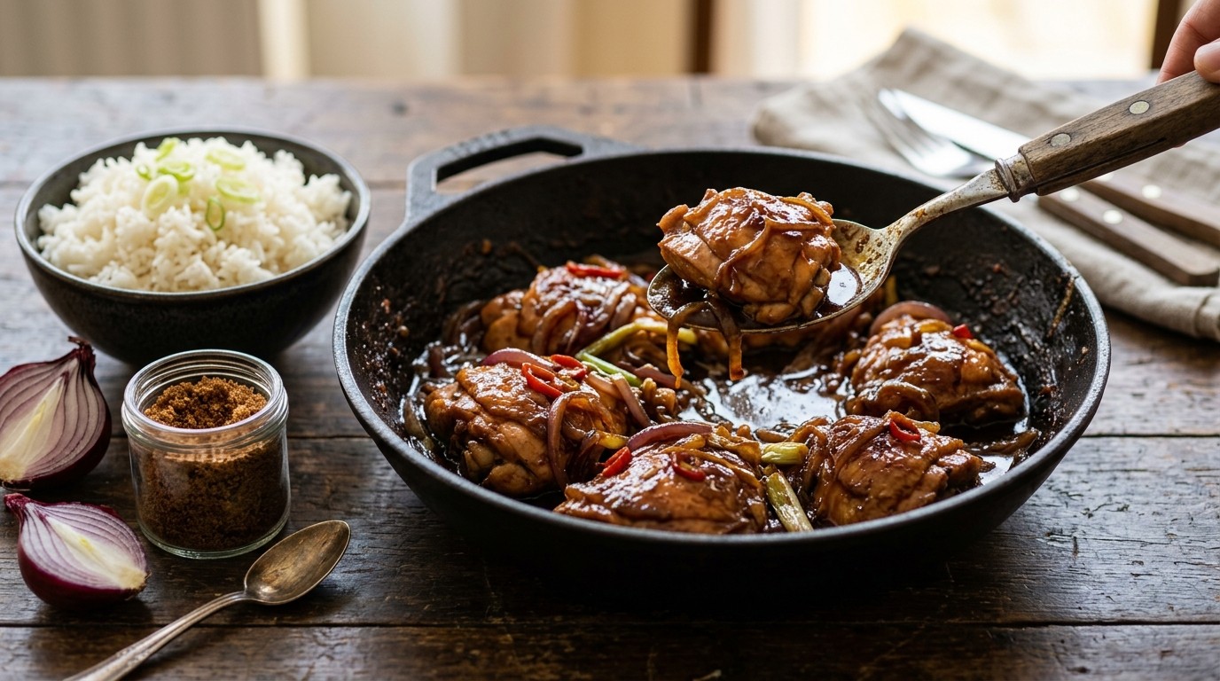Kipfilet in Ketjapsaus