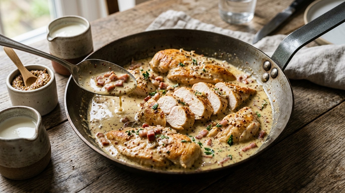 Kipfilet met Mostersaus recept Kipfilet met Mostersaus recept
